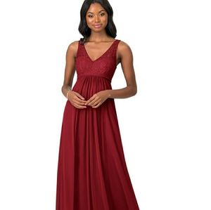 Azazie Burgundy Andrea Stretch Bridesmaid Maternity Dress